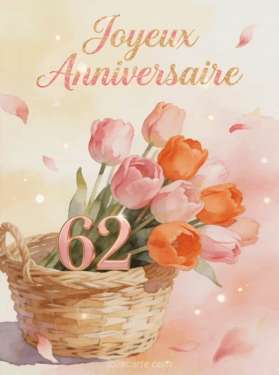 Joyeux anniversaire 62 ans - Femme
