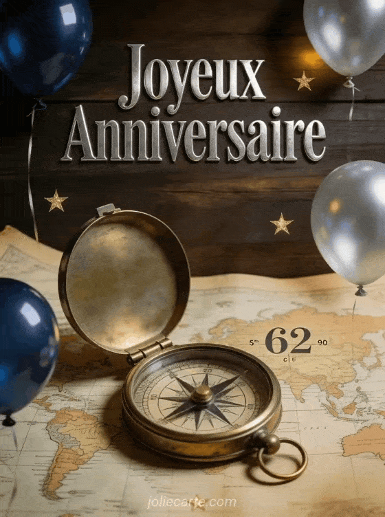 Joyeux anniversaire 62 ans - Homme