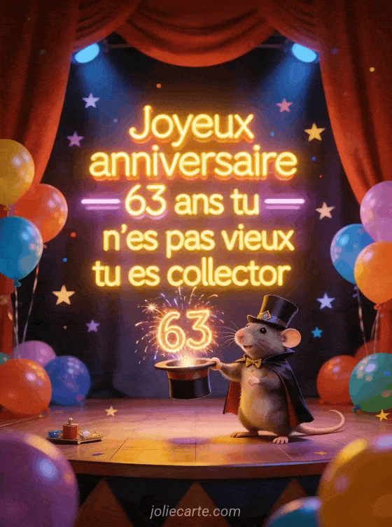 Joyeux anniversaire 63 ans - Humour