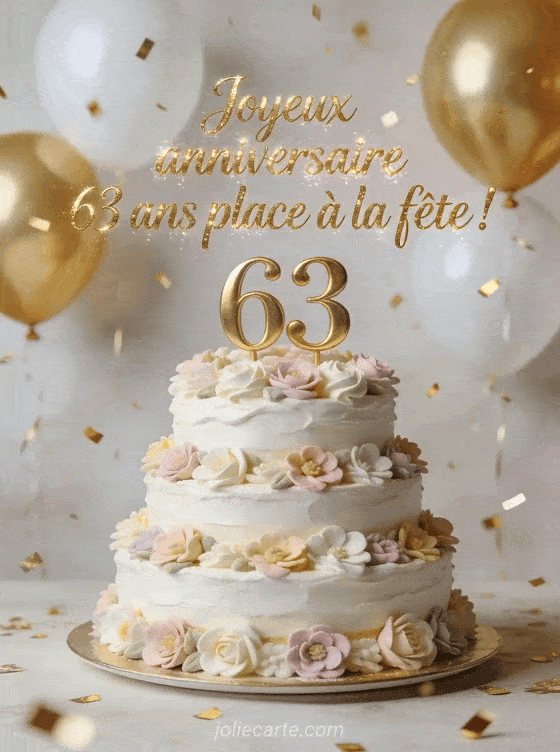 Joyeux anniversaire 63 ans - Texte