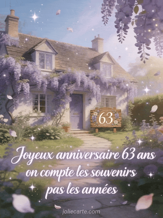 Joyeux anniversaire 63 ans - Texte femme
