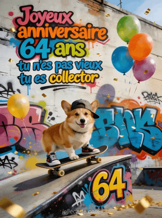 Joyeux anniversaire 64 ans - Humour