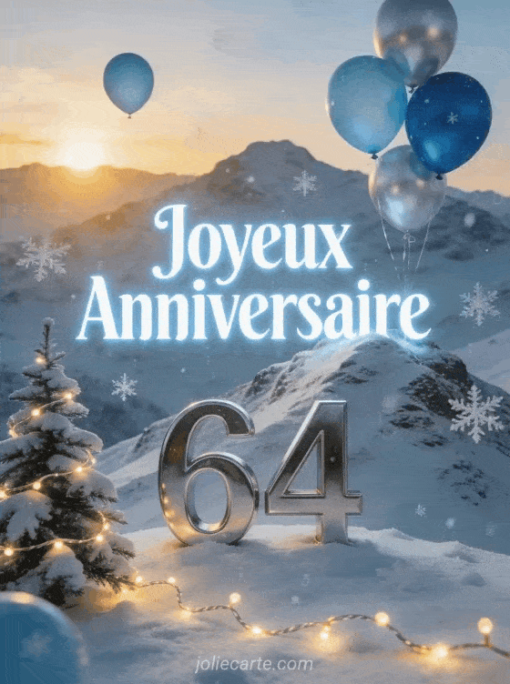 Joyeux anniversaire 64 ans - Homme