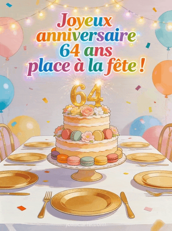 Joyeux anniversaire 64 ans - Texte