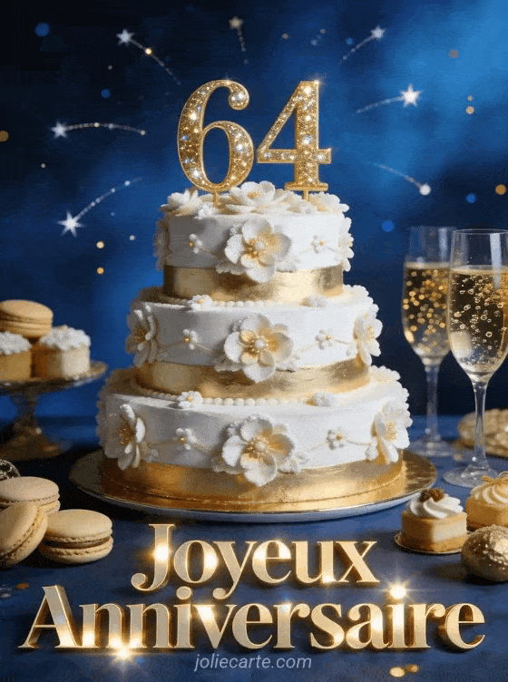 Joyeux anniversaire 64 ans - Cybercarte