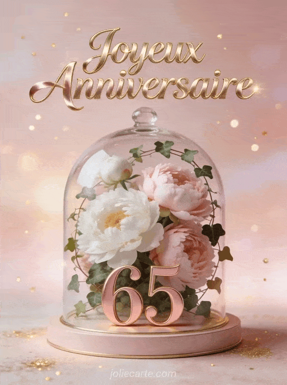 Joyeux anniversaire 65 ans - Carte femme