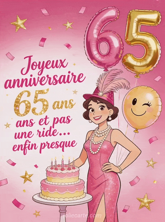 Joyeux anniversaire 65 ans - Femme humour