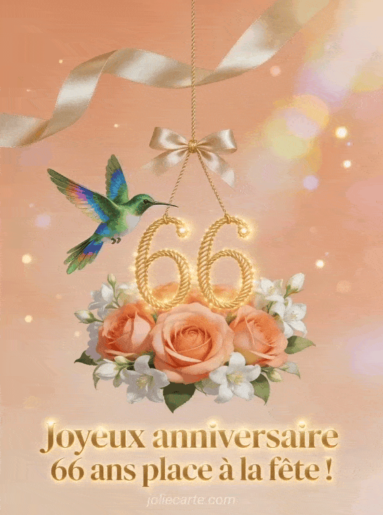 Joyeux anniversaire 66 ans - Texte femme