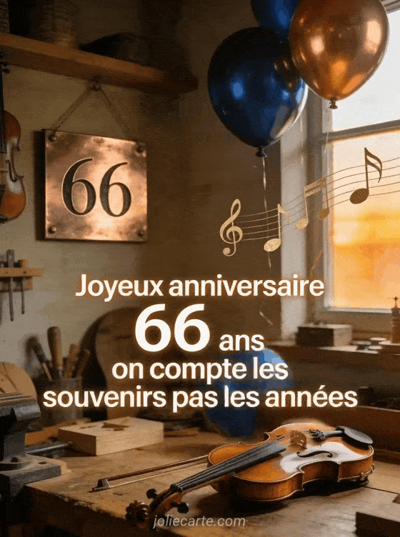 Joyeux anniversaire 66 ans - Texte homme