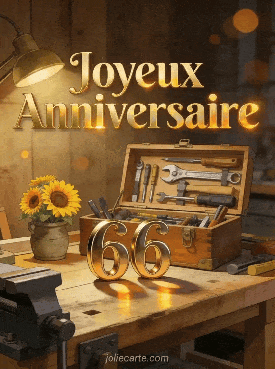 Joyeux anniversaire 66 ans - Image papa