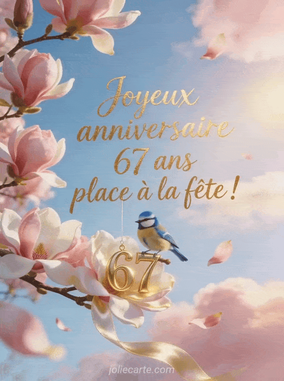 Joyeux anniversaire 67 ans - Texte femme