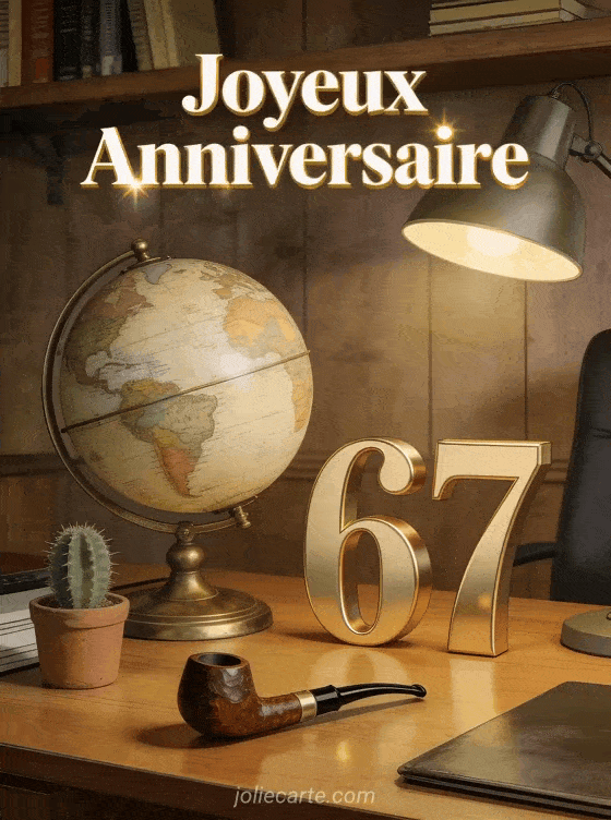 Joyeux anniversaire 67 ans - Image papa