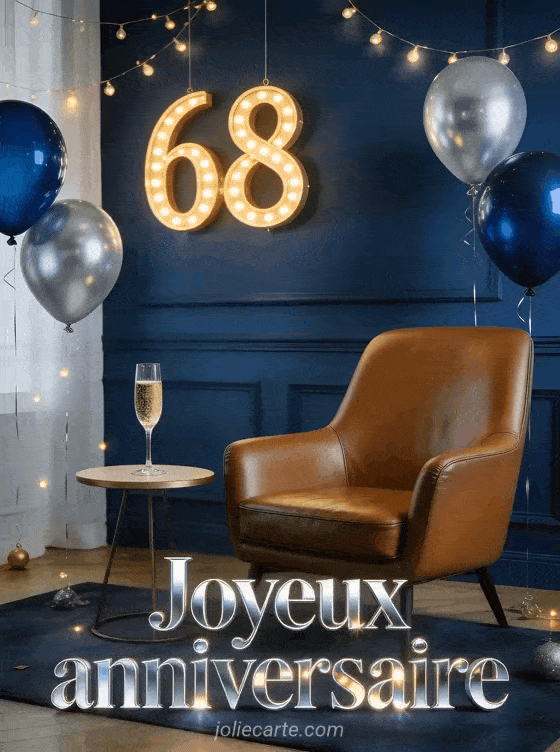 Joyeux anniversaire 68 ans - Homme