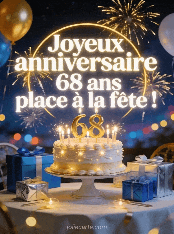 Joyeux anniversaire 68 ans - Texte homme