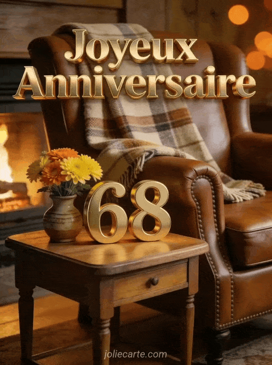 Joyeux anniversaire 68 ans - Image papa