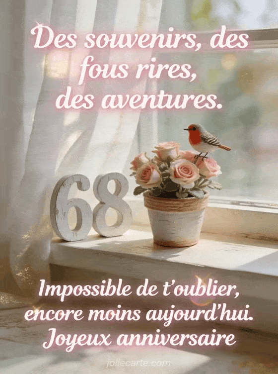 Joyeux anniversaire 68 ans - Texte maman