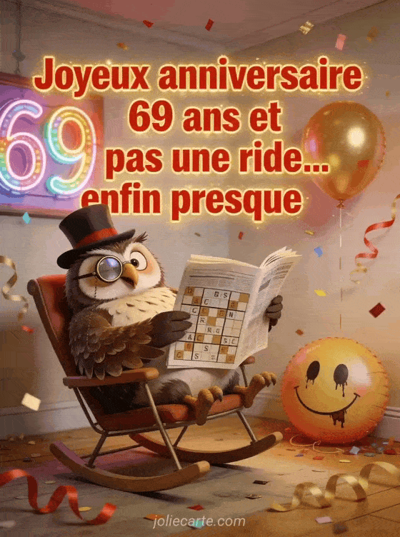 Joyeux anniversaire 69 ans - Humour