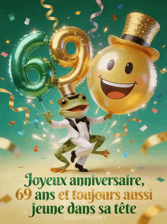 Joyeux anniversaire 69 ans - Texte humour