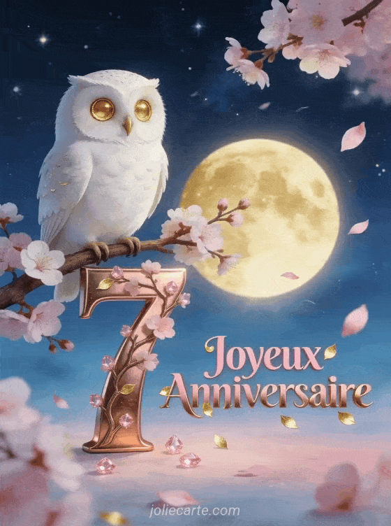 Joyeux anniversaire 7 ans - Fille