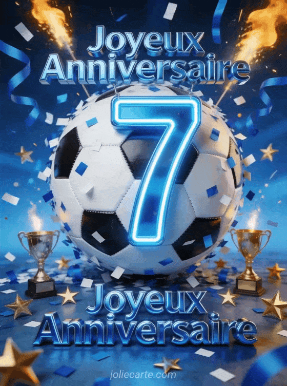 Joyeux anniversaire 7 ans - Image garcon