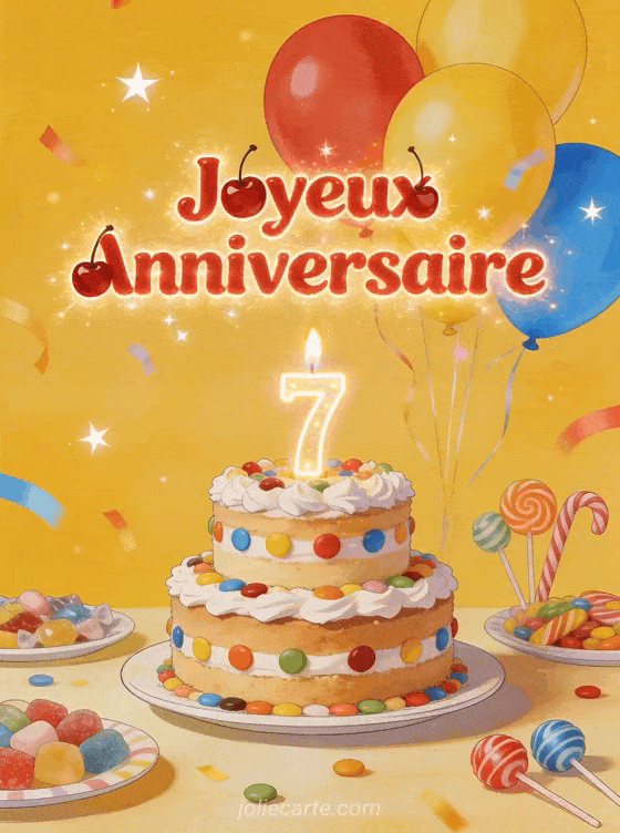 Joyeux anniversaire 7 ans - Image