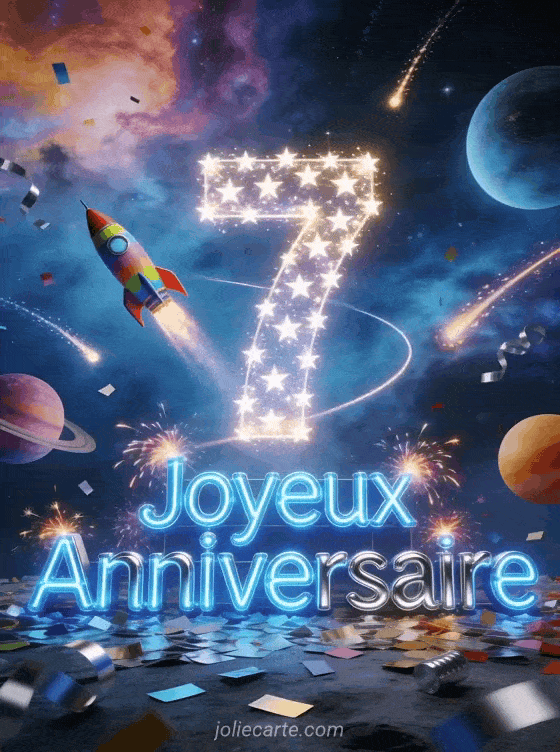 Joyeux anniversaire 7 ans - Gif