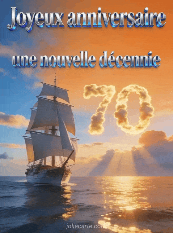 Joyeux anniversaire 70 ans - Texte homme