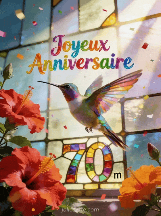 Joyeux anniversaire 70 ans - Carte