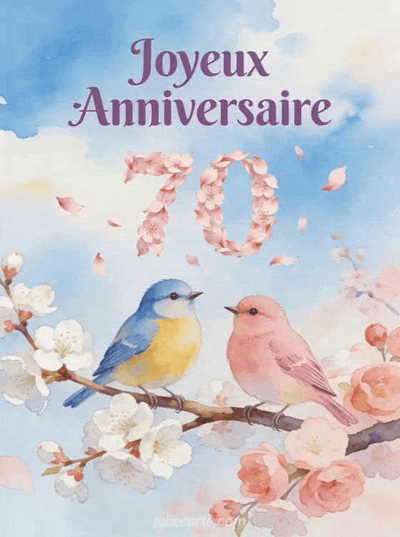 Joyeux anniversaire 70 ans - Femme amie