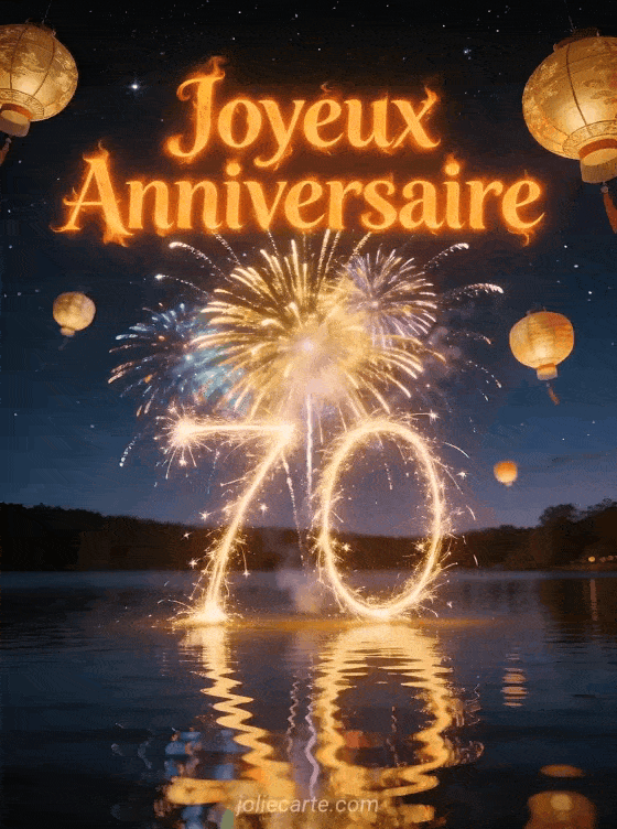 Joyeux anniversaire 70 ans - Gif