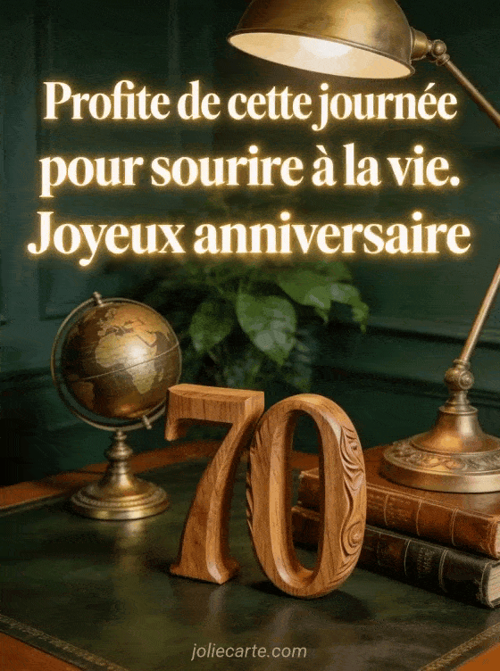 Joyeux anniversaire 70 ans - Message homme