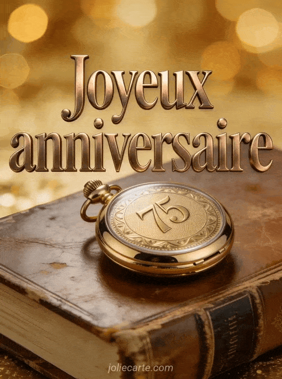 Joyeux anniversaire 75 ans - Homme