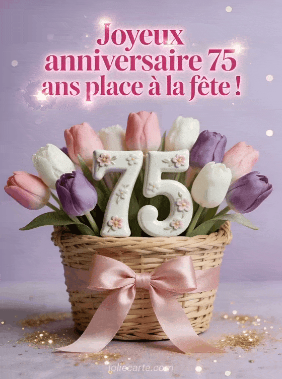 Joyeux anniversaire 75 ans - Texte femme