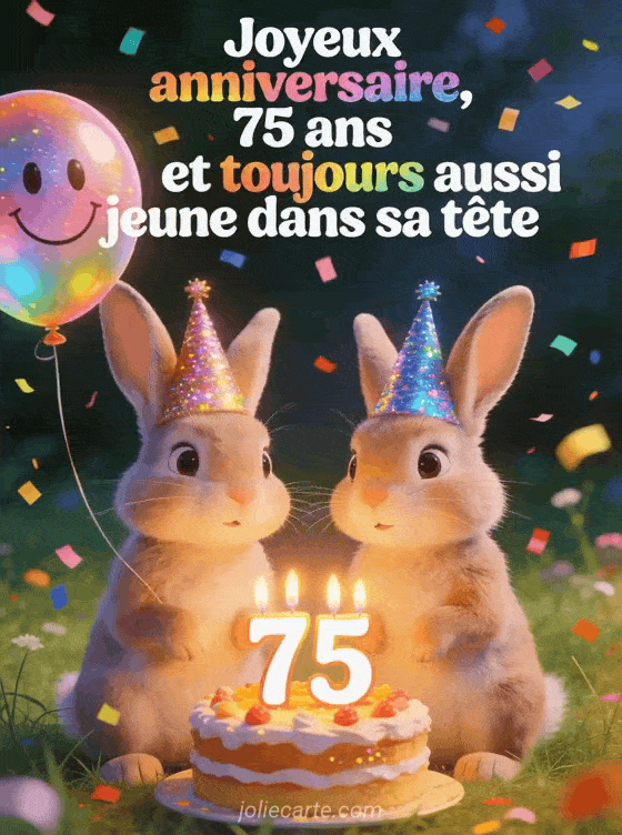 Joyeux anniversaire 75 ans - Humour