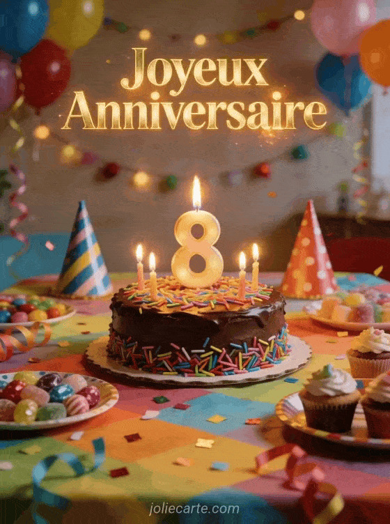 Joyeux anniversaire 8 ans - Image