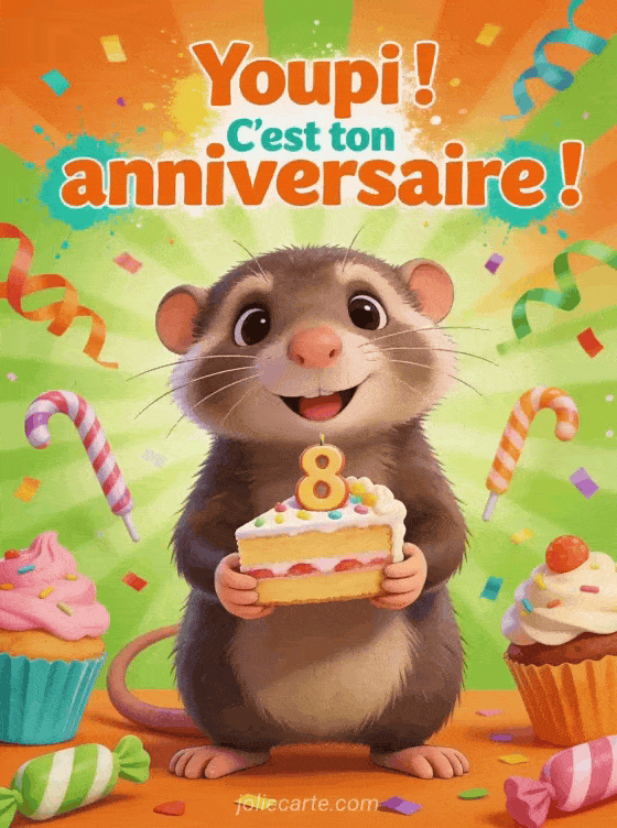 Joyeux anniversaire 8 ans - Texte garcon