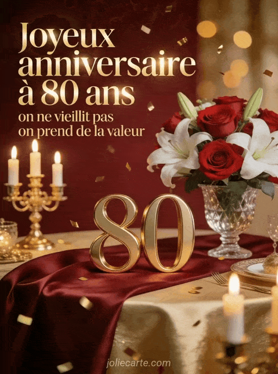 Joyeux anniversaire 80 ans - Mot
