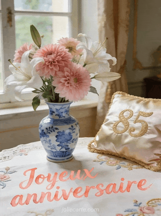 Joyeux anniversaire 85 ans - Carte femme