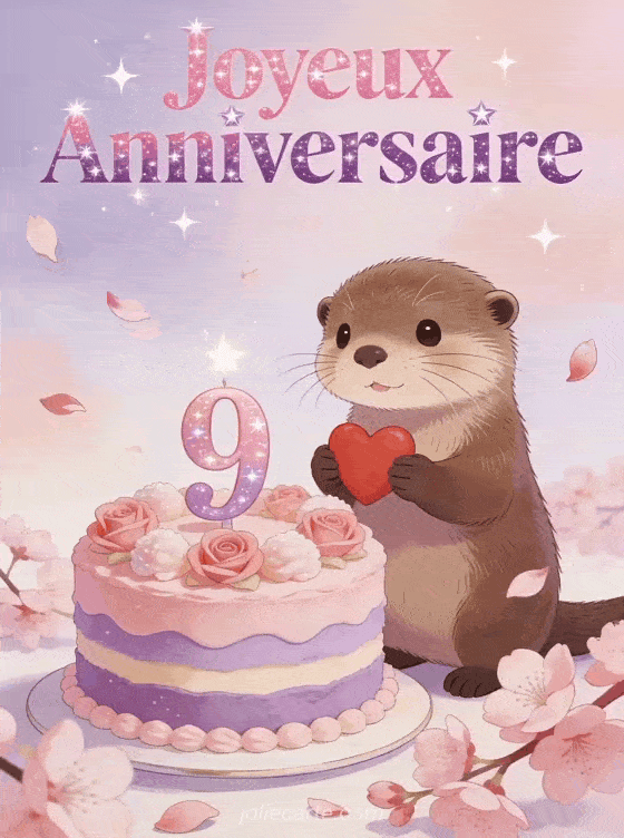 Joyeux anniversaire 9 ans - Ma fille