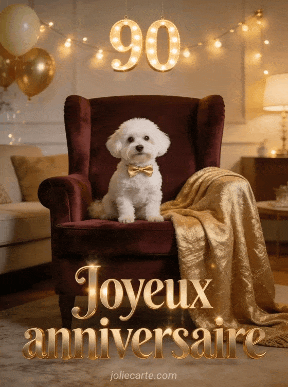 Joyeux anniversaire 90 ans - Carte
