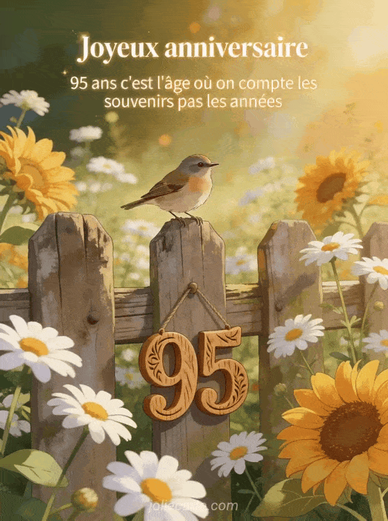 Joyeux anniversaire 95 ans - Modele texte femme