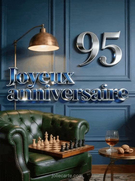 Joyeux anniversaire 95 ans - Carte homme