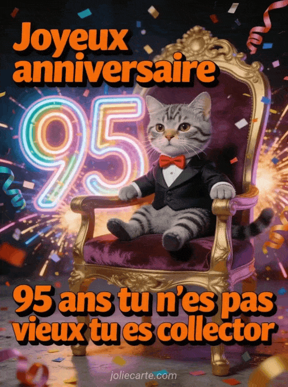 Joyeux anniversaire 95 ans - Carte humour