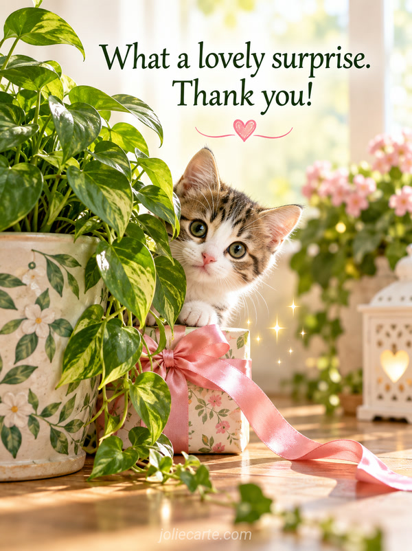 What a lovely surprise. Thank you! - Image