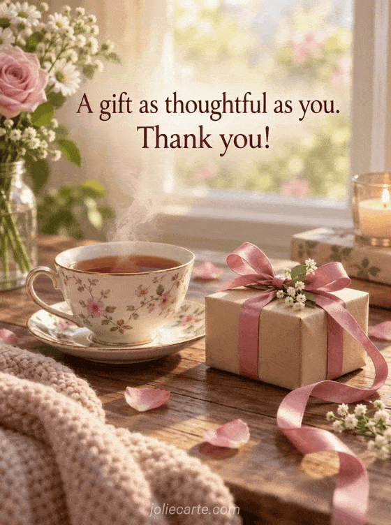 A gift as thoughtful as you. Thank you! - GIF