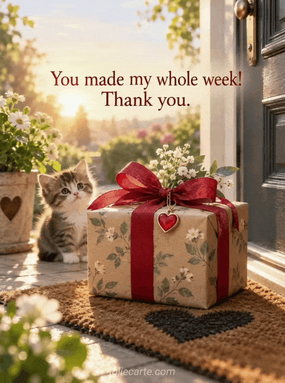 You made my whole week! Thank you. - GIF