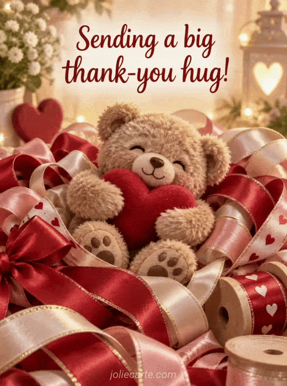 Sending a big thank-you hug! - GIF