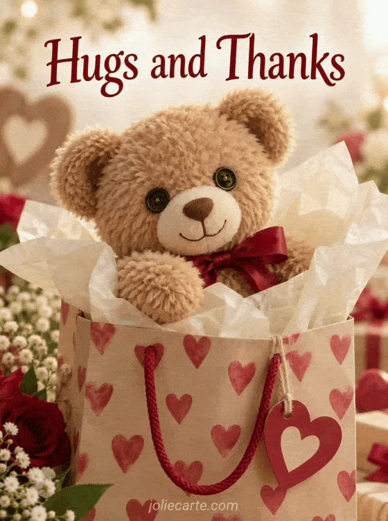 Hugs and Thanks - GIF