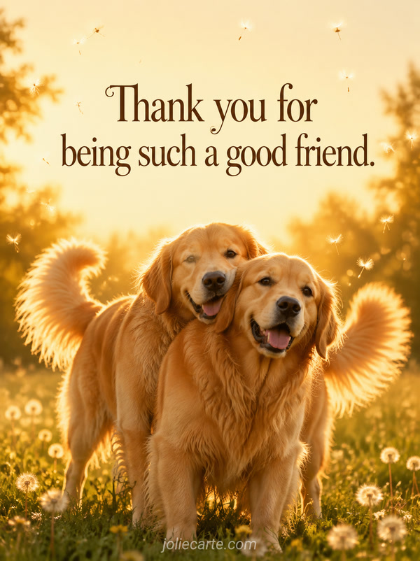 Thank you for being such a good friend. - Image