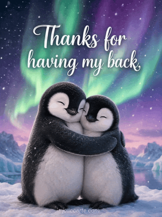 Thanks for having my back. - GIF